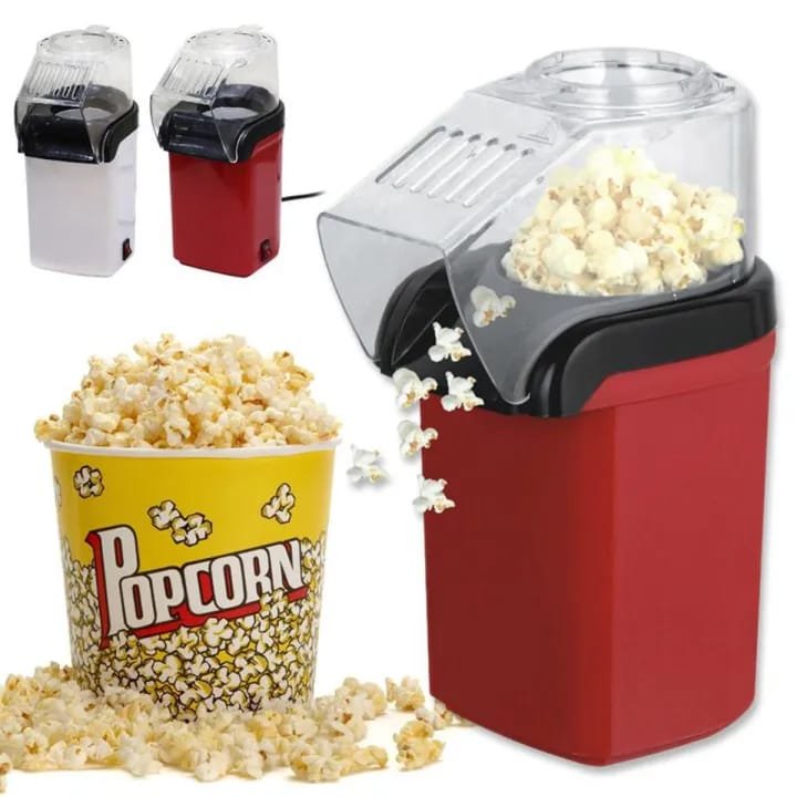 Minijoy 1200W Oil-Free Hot Air Popcorn Maker - Healthy Snack Maker for Home, Office & Movie Night
